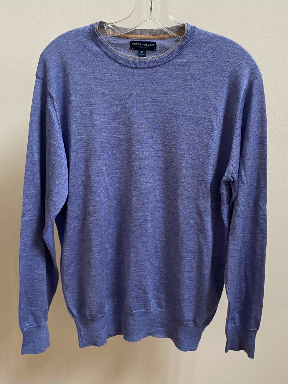 Peter Millar silk/Merino wool blend men's blue sweater Sz M